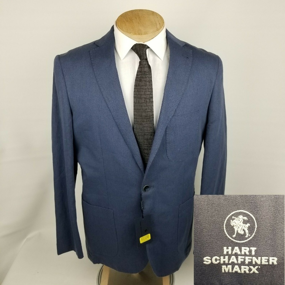 Hart Schaffner Marx Mens Sport Coat Large Linen